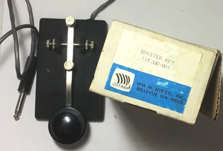 Nye Viking 114-330-001 Master Straight Telegraph Key + Box (very nice) - Image 2 of 4