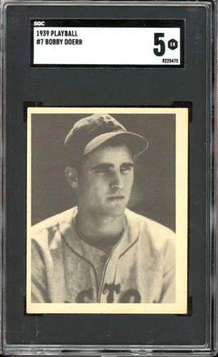 1939 Playball Play Ball #7 Bobby Doerr RC/Rookie Red Sox SGC 5 EX