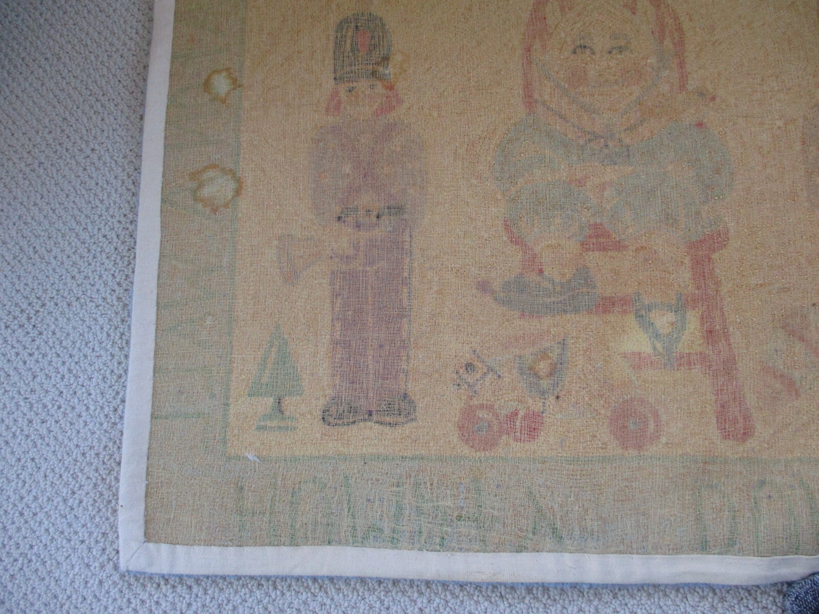 Vintage Humpty Dumpty Rug Carpet 100% Cotton Nursery Rhyme Toddler Children Kids