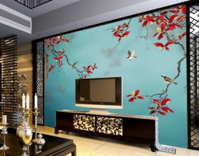 3D Branch Bird ZHUA29472 Wallpaper Wall Murals Removable Self-adhesive Ann