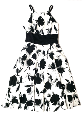 Maggy London Womens Dress Size 6 Black White Floral Sleeveless | eBay Maggy London Womens Dress Size 6 Black White Floral Sleeveless | eBay
