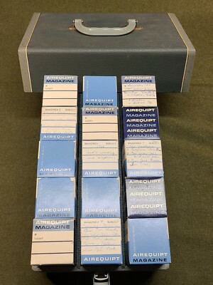 Argus Storage Box 15 Vintage 60's-70's Airequipt Slide Tray Magazines w/Slides