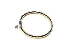 Bijou alliage argenté et lucite bracelet Pierre Lang breloque cristal blanc