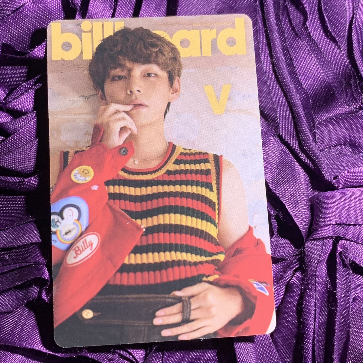 BTS V RED 1995 Edition Kpop Boy Photo Card Billboard | eBay