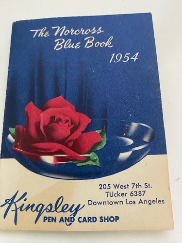 Vintage 1954 The NORCROSS BLUE BOOK Greeting Cards Pocket Calendar Address Book