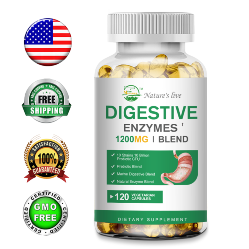 120x Digestive Enzymes Prebiotic & Probiotics Gas,Constipation & Bloating Relief - Picture 1 of 10
