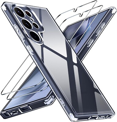 3in1 Samsung S25 S24 S23 S22 ULTRA + FE  2x Schutzglas 9H Panzerfolie Hülle Case