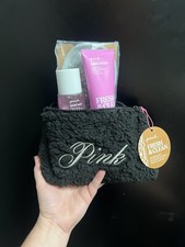 VICTORIAS SECRET PINK FRESH  CLEAN FLEECE FRAGRANCE GIFT SET IN BLACK NEW
