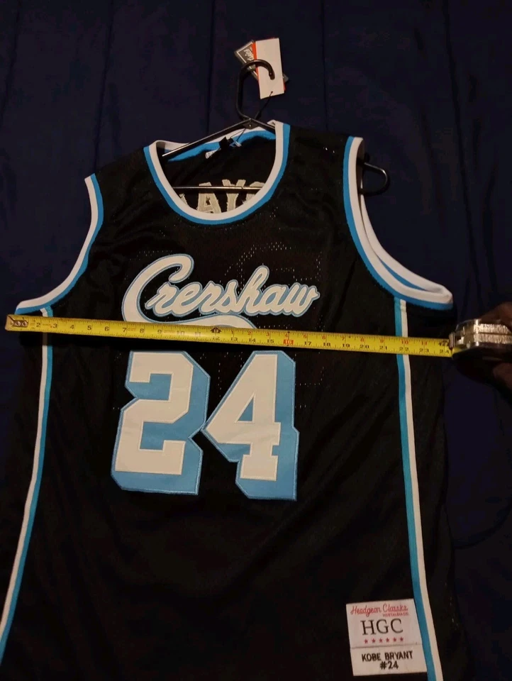 Camiseta deportiva de baloncesto Kobe Bryant #24 Headgear Classics Crenshaw negra para hombre 2XL Foto 2 de 4