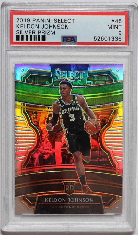 2019-20 Panini Select Keldon Johnson Silver Prizm Rookie RC #45 PSA 9
