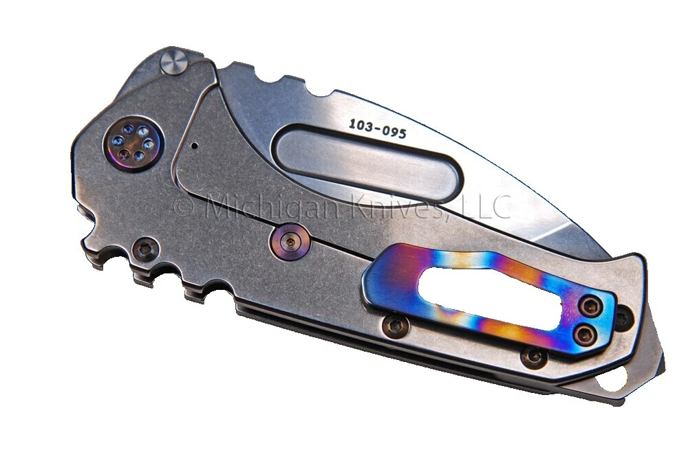 Hoja de Acero Inoxidable Mango de Titanio personalizado modernos de colección y cuchillos plegables hechos a mano