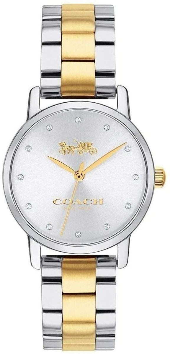 Coach Two-Tone Gold Accent Silver Bangle Watch Coach Watch Ladies Two tone Gold & Silver New Battery  main image 3