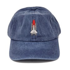 Space shuttle embroidered dad hat, Spaceship rocket embroidered cap hat