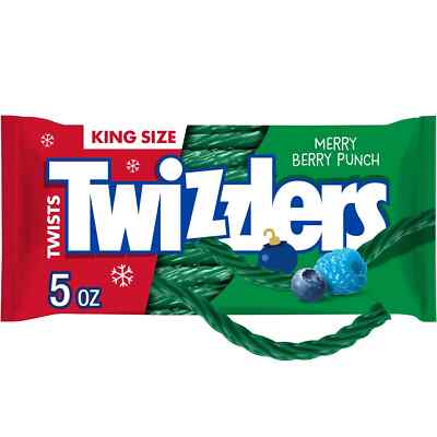 Twizzlers 5 oz MERRY BERRY PUNCH Twists Blueberry & Blue Raspberry * BB 7/2025 *