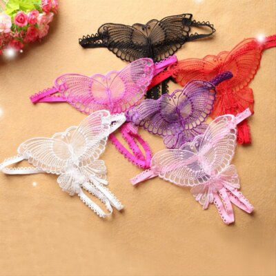USA Sexy Women Lace Thong G-string Panties Lingerie Underwear Crotchles T-back