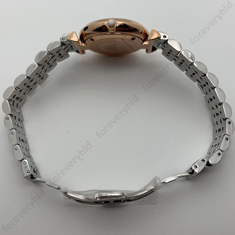 Emporio Armani AR1926 Gianni T-Bar White Crystal Pave Dial Analog Women's Watch - image 3 of 4