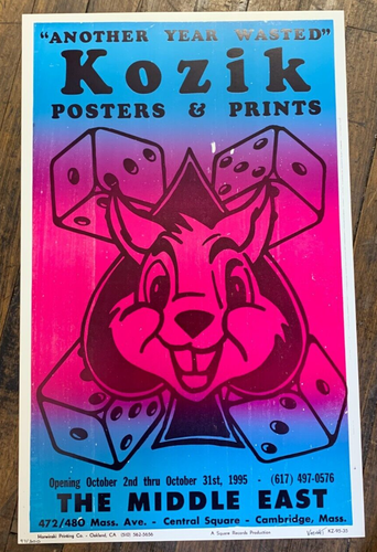 Frank Kozik - 1995 - Another Year Wasted Poster S&N @ The Middle East