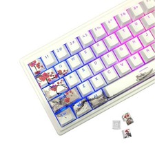 Plum Blossom PBT Keycap Set 129 Keys Cherry Profile Doubleshot MX Open Box