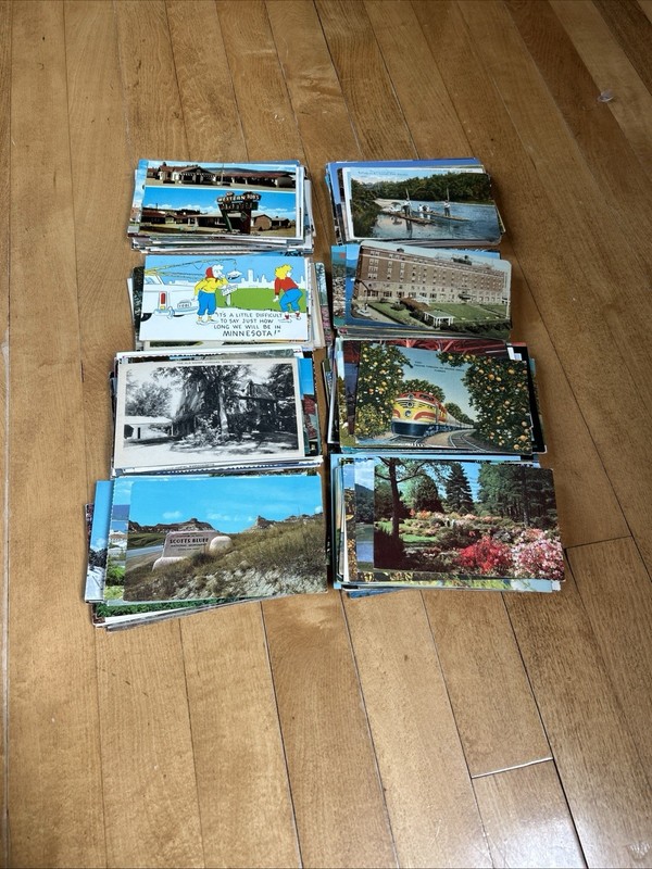 400 vintage postcards lot