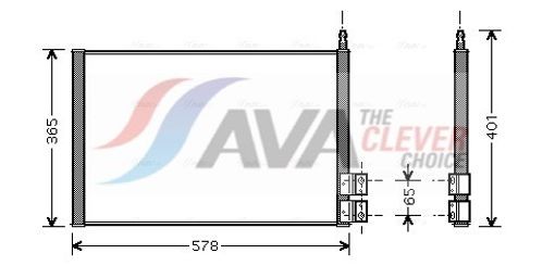 Fits AVA FDA5328 AIR CONDITIONING RADIATOR FORD FIESTA (2002) 1.3