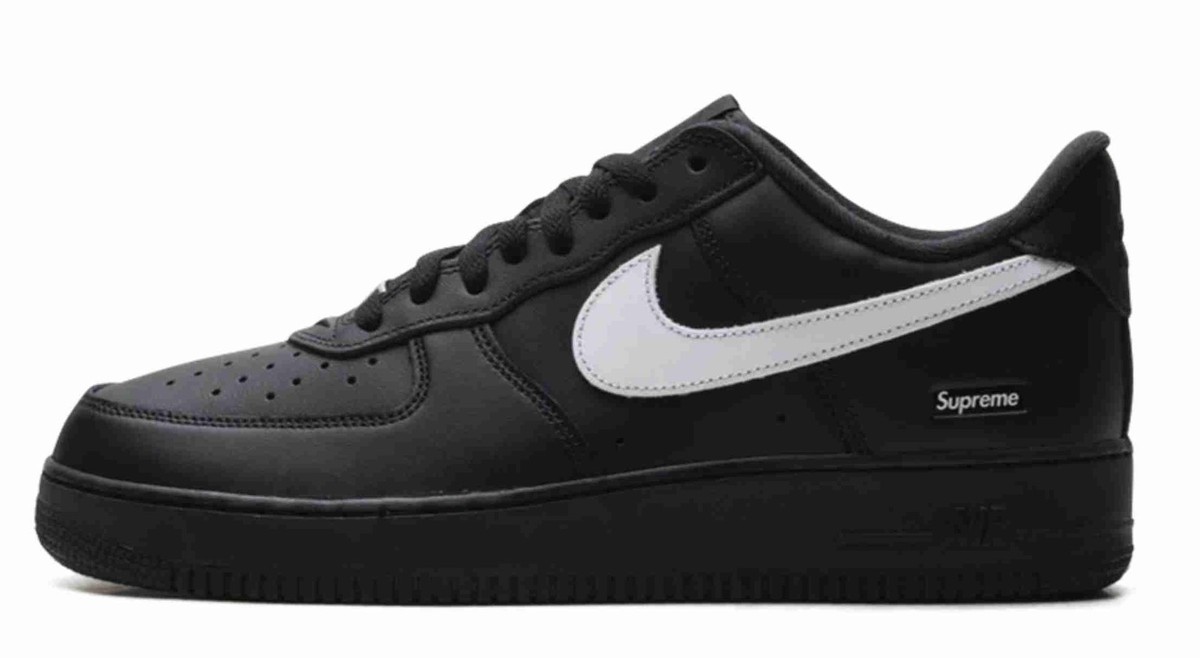 Nike Air Force 1 Low Supreme Black White CU9225-002 Men Size | eBay