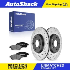 Front Drilled Slotted Brake Rotors Ceramic Pads for Chevy Cruze Sonic 1.4L