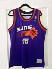 Vtg Champion Danny Manning #15 Phoenix Suns 90s Sunburst Jersey USA Size Large