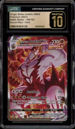 Pokemon Single Strike Urshifu VMAX Battle Styles Secret #168 CGC 10 Pristine