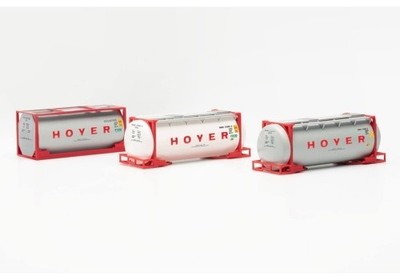 Set mit drei Tankcontainern ''HOYER'' Modell von herpa 1:87