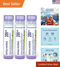 Homeopathic Arnica Montana 200Ck Pellets - Safe, Non-Drowsy Muscle Pain Solution