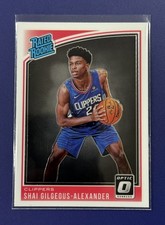 Shai Gilgeous-Alexander 2018-19 Panini Donruss Optic - Rated Rookie (RC) MVP 