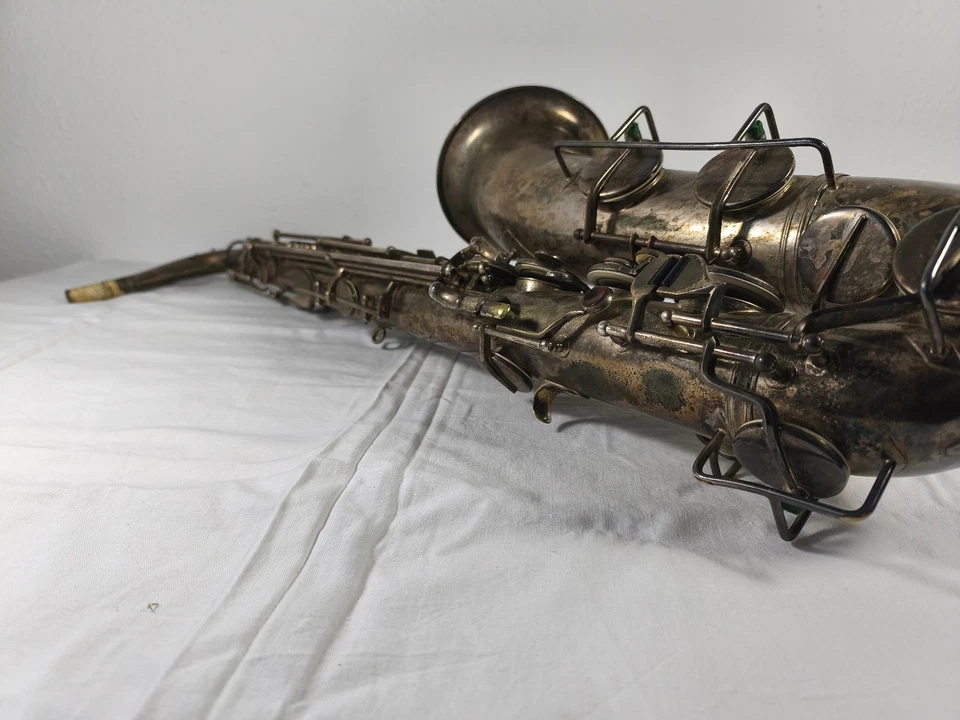 saxofón / saxofón antiguo "sonido mundial" con estuche de 1960 - Imagen 4 de 4