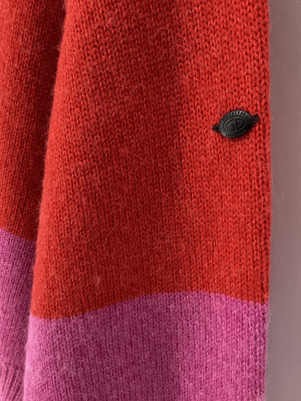GOLDBERGH WOMENS JULES KNIT 1/4 ZIP SWEATSHIRT SWEATER PONY PINK RRP £239 IB image 3