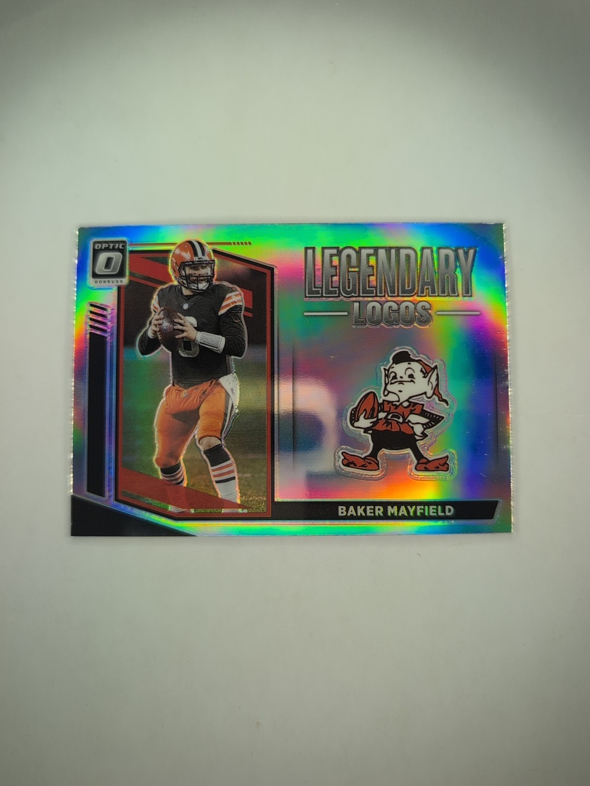 2021 PANINI DONRUSS OPTIC Baker Mayfield LEGENDARY LOGOS HOLO SILVER PRIZM LL-4