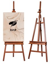 Large Studio Art Easel for Painting, Adjustable Solid Beech Wood Artist Easel...
