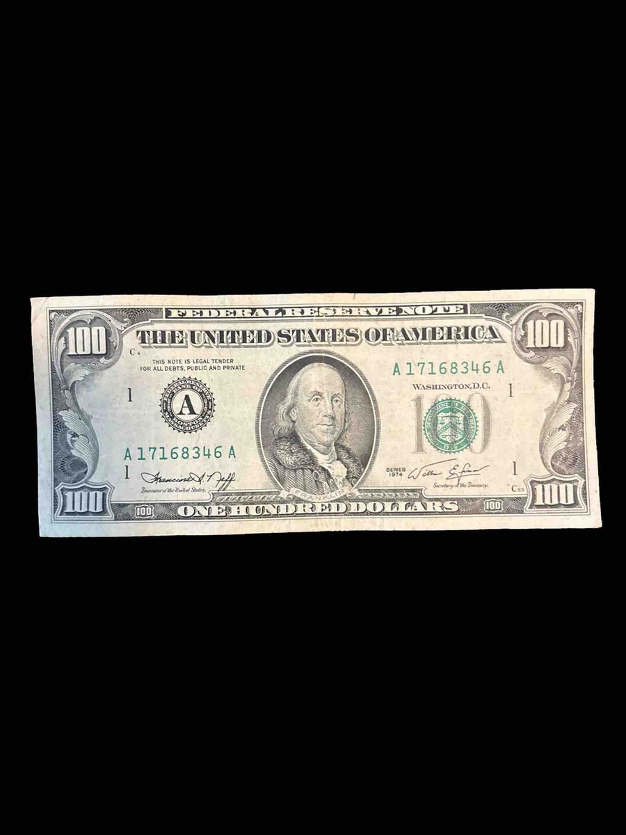 Lightly Circulated $100 bill (One Hundred Dollar Bill) - Series