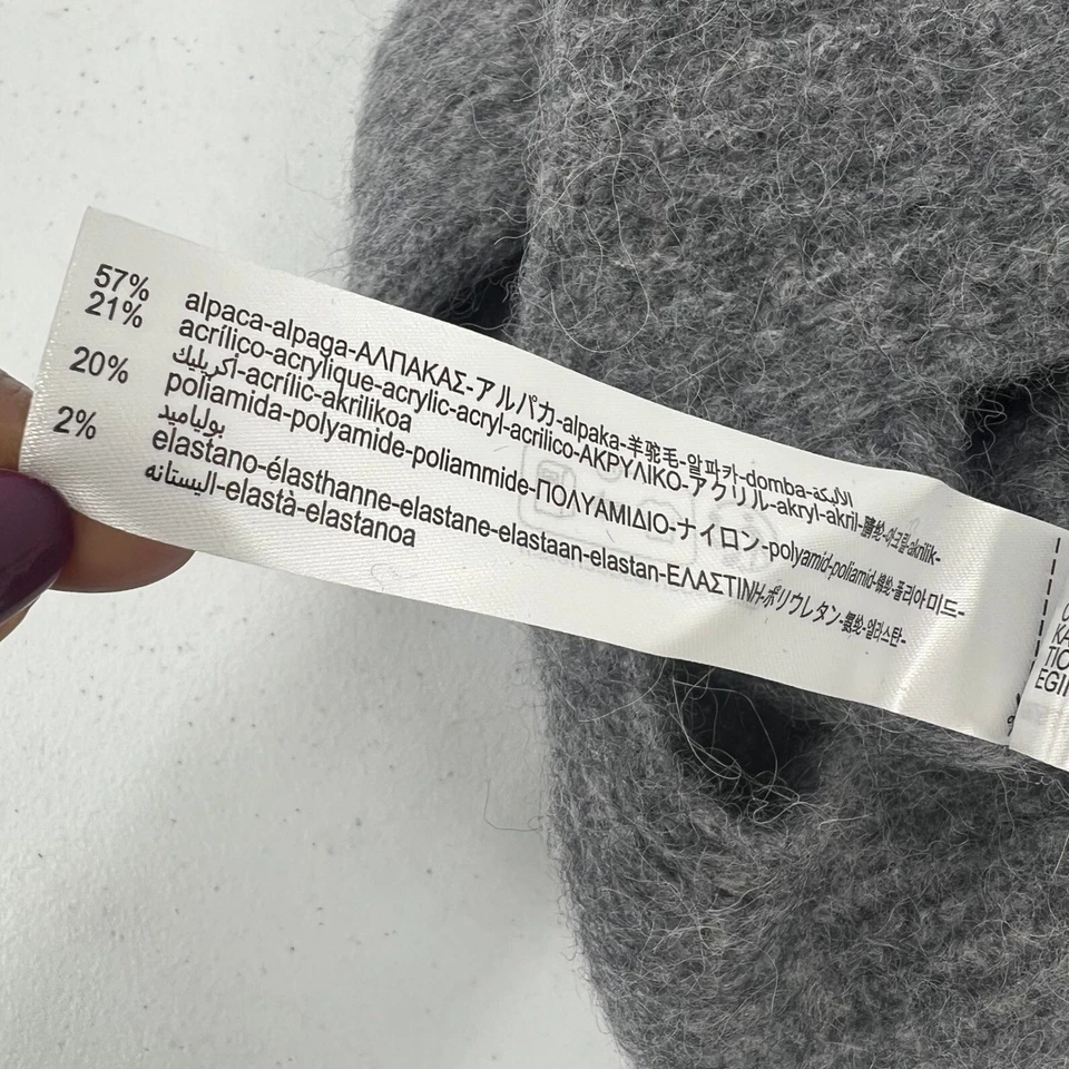 Bolero Zara Gris Alpaca Encogerse de hombros L Avant Garde Manga Tejido Asimétrico Foto 3 de 4