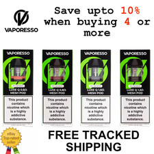 VAPORESSO Luxe Q Pack of 4 Replacement Pod 0.6, 0.8, 1.2ohm Mesh Pods Best UK