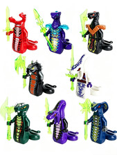 8× Ninjago Schlangen Figuren Set, Klemmbaust...