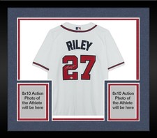 Framed Austin Riley Atlanta Braves Autographed White Nike Replica Jersey