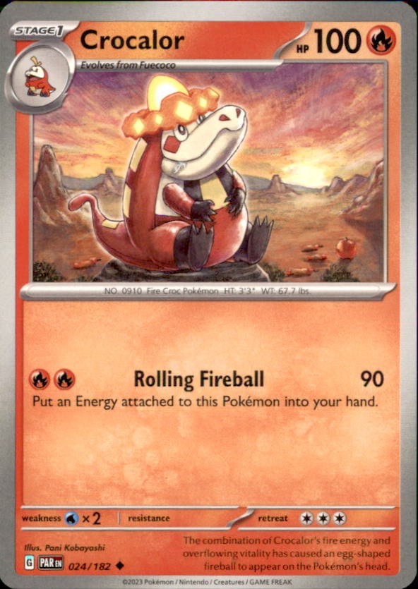 Pokemon Crocalor 24/182 Paradox Rift Non-Holo 5 Card Lot