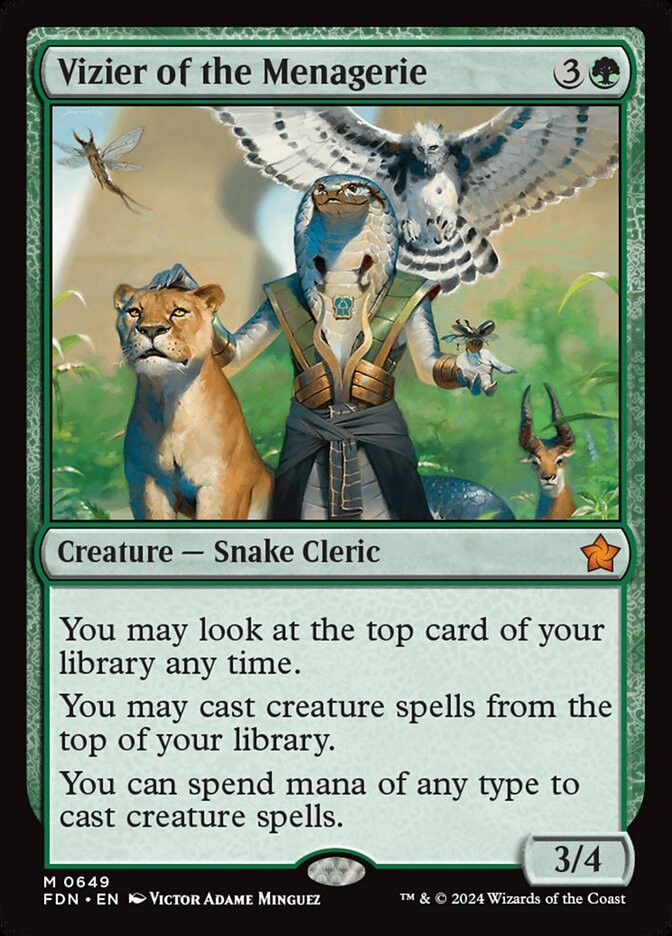 Vizier of the Menagerie 649 M FDN MTG NM