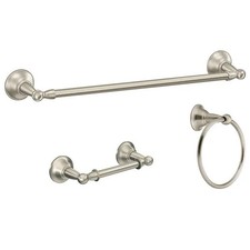 Moen Sage DN6893BN Set Towel Bar, Towel Ring Paper Holder in Brushed Nickel