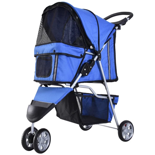 Pet Stroller 3 Wheel for Small Dogs Cats Puppy Carrier Buggy Pushchair 10kg - Picture 15 of 15