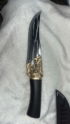 Reptile Scales Knife SHARP 9'' w/ faux reptile skin