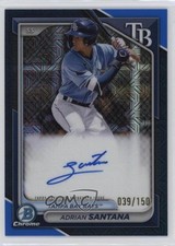 2024 Bowman Chrome Prospect Mega Box Blue Refractor Adrian Santana Auto 14dq