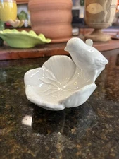 Vintage Porcelain Trinket Dish With Birds