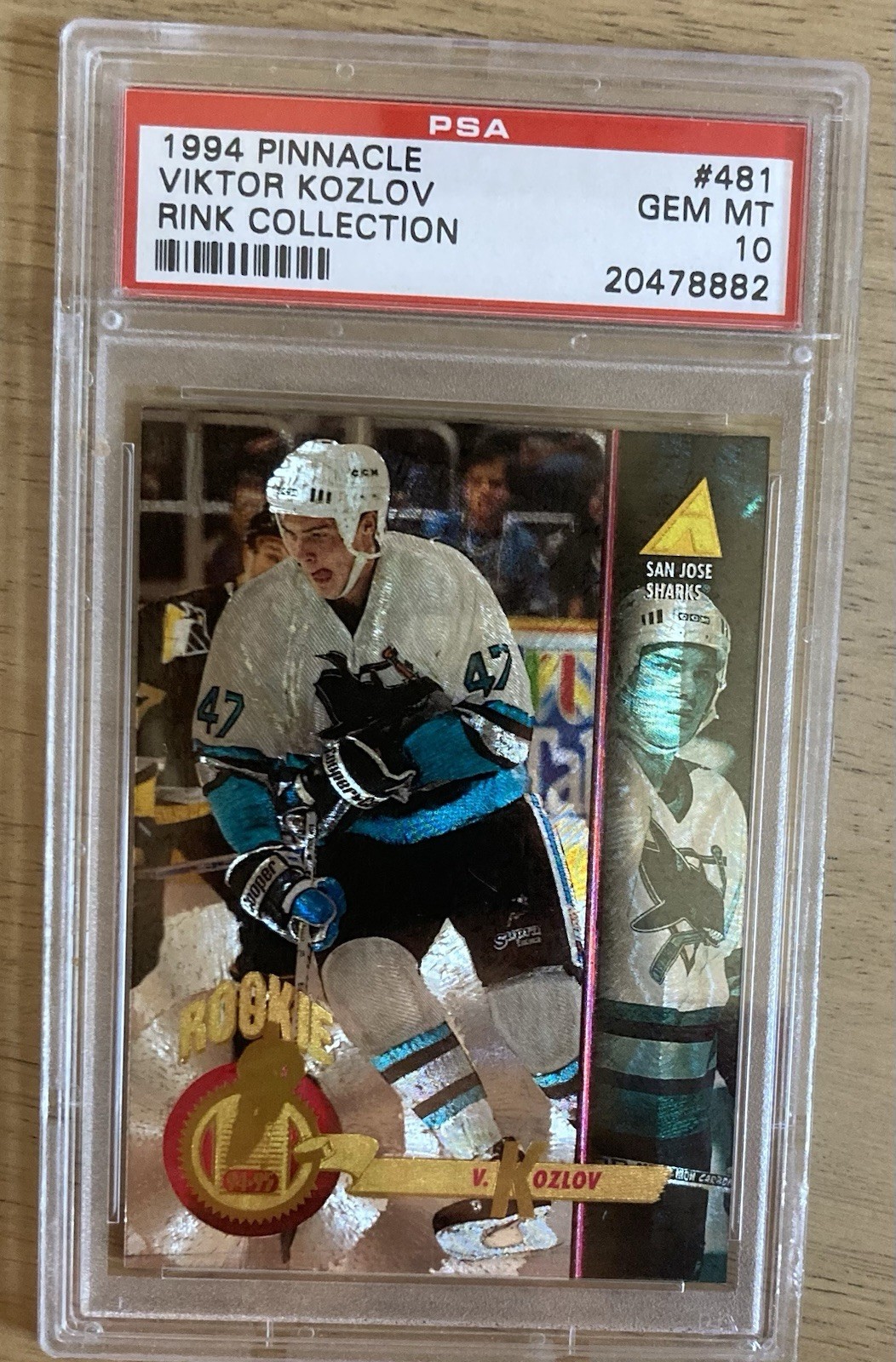Viktor Kozlov 1994 Pinnacle Rink Collection #481 Rookie Card Psa 10 Pop 1 Sharks