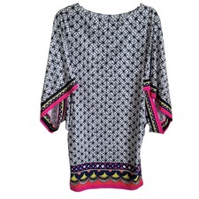 NEW Trina Turk Tunic Mini Dress Womens Size Small Kaftan Swim Cover Boho Beachy