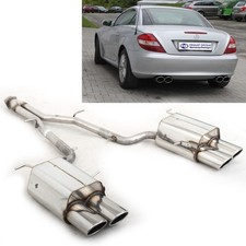 FOX Duplex Komplettanlage ab Kat. Mercedes SLK Typ R171 SLK200 re li je 2x115x85